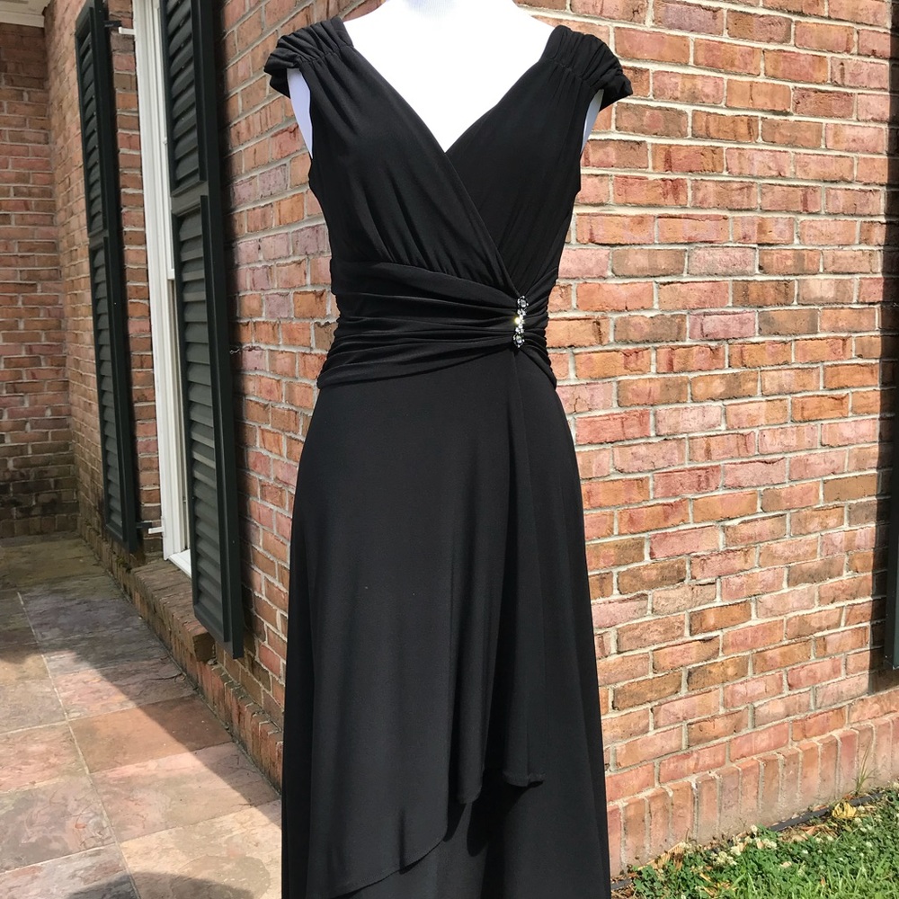 Dress Barn Black Stretch Bling Dress 4 Wedding